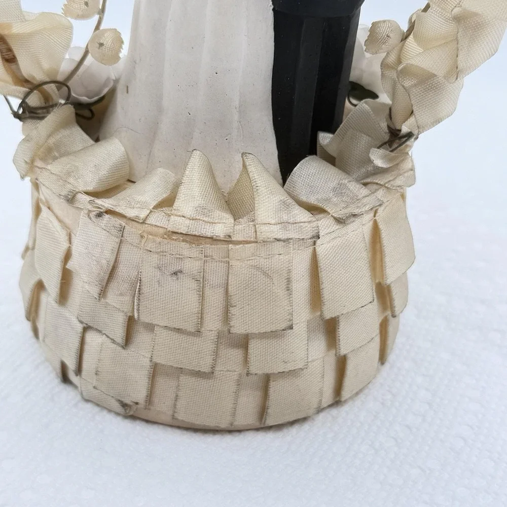 Vintage 1950s Wedding Cake Topper Bride and Groom Heart Mid Century Wedding
